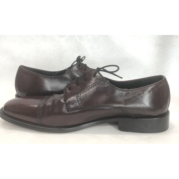 BOSTONIAN First Flex All Leather Burgundy Oxford Sz 13 MADE IN INDIA main image 10